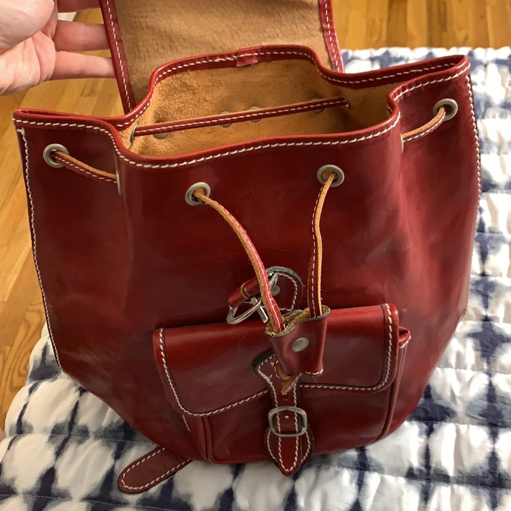 Handmade Italian Leather Backpack - Picture 10 of 14